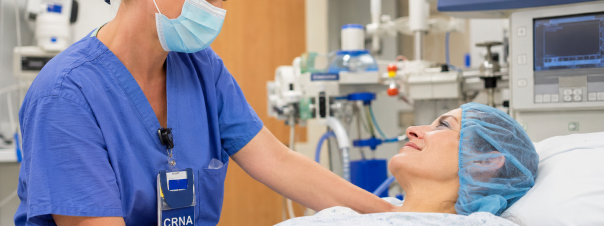 CRNA With Patient